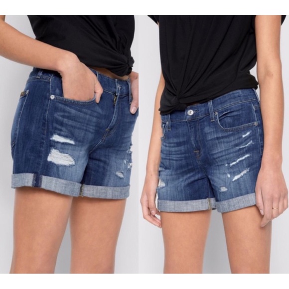 🆕 7 For All Mankind Distressed Denim Shorts (24)